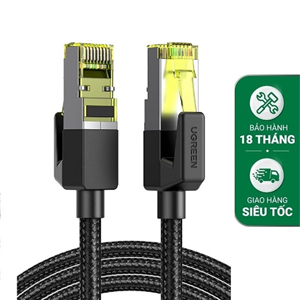 Cáp Mạng Cat7 UGREEN 80420 - Nylon 0.5M, 10Gbps, Bền Đẹp