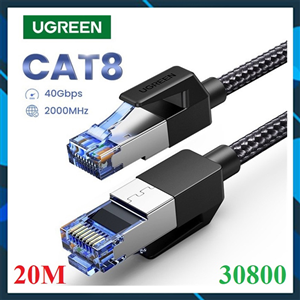 Cáp mạng CAT8  Ugreen 30800 đúc sẵn dài 20M 26AWG Class S/FTP  cao cấp