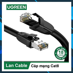 Cáp mạng CAT8  Ugreen 70329 cao cấp đúc sẵn dài 2M tốc độ 40Gbps 2000Mhz 26AWG U/FTP