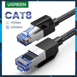 Cáp mạng CAT8  Ugreen 80429 cao cấp đúc sẵn dài 1M tốc độ 24Gbps 2000Mhz 26AWG U/FTP