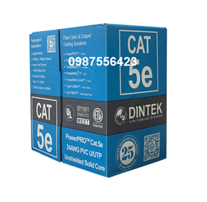 Cáp Mạng DINTEK PowerPRO Cat5e UTP 24AWG 305m Chính Hãng (1101-03029) - Lõi Đồng, Hỗ Trợ Gigabit & P