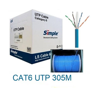 Cáp mạng LS Vina Cat6 UTP UTP-G-C6G-E1VN-M 0.5X4P/BL