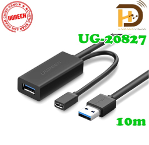 Cáp nối dài USB 3.0 dài 10m Ugreen 20827 có nguồn phụ
