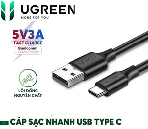 Cáp sạc, dữ liệu USB Type-A 2.0 sang USB Type-C Ugreen 60117 dài 1,5M
