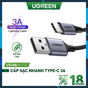 Cáp sạc nhanh 20W đầu USB 2.0 qua Type C, cáp Ugreen 60116 chính hãng, cáp sạc chất lượng cao