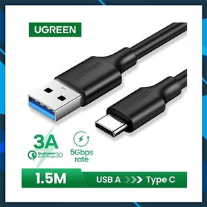 Cáp sạc nhanh 20W đầu USB 2.0 sang USB Type-C, cáp Ugreen 20883 chính hãng, cáp sạc chất lượng cao
