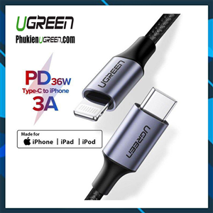 Cáp sạc nhanh 20W đầu USB C Type C - Lightning, cáp Ugreen 60760 chính hãng, cáp sạc chất lượng cao
