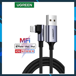 Cáp Sạc Truyền Dữ Liệu USB Lightning 2.4A dài 1M Ugreen 60521 chuyên Dụng Cho Iphone