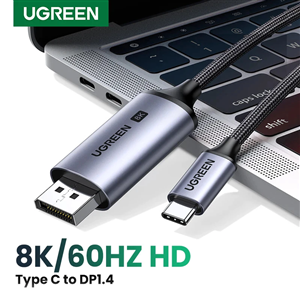 Cáp UGREEN DP Hai Chiều 8K 60Hz Usb C Sang DisplayPort 1.4 Cáp Cho Thunderbolt 3 ,4