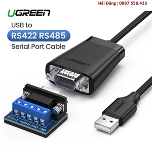 Cáp USB 2.0 to Com DB9 rs422+485  Ugreen 60562 dài 1,5m