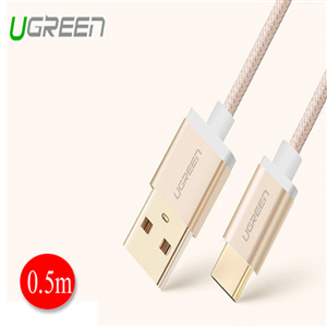 Cáp USB-C to USB 2.0 dài 0,5m màu Gold chính hãng Ugreen 20859 cao cấp