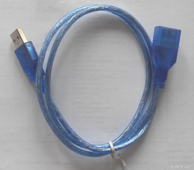 Cáp USB nối dài 3m mầu xanh