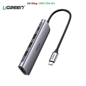 Cáp  USB type-C sang HDMI 4K@60Hz/ Hub USB 3.0/ sạc PD 100W Ugreen 70495