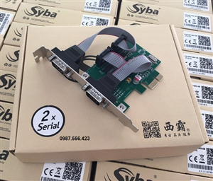 Card chuyển đổi PCI E sang 2 Com ( RS232) Syba  chính hãng