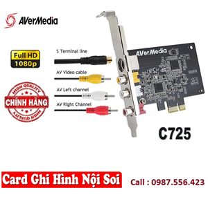 Card ghi hình cho máy nội soi AV ,Svideo chuẩn PCI-E AverMedia C725 chính hãng