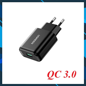 Củ sạc nhanh UGREEN 70273 QC3.0 1 cổng USB Fast Charger EU (Đen)