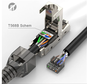 Đầu bấm mạng cat8 Zoerax chuẩn 40Gb không cần dùng Kìm bấm , hàng cao cấp