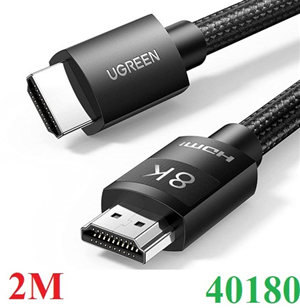 Dây , Cáp HDMI 2.1 dài 2M 8K@60Hz 48Gbps hỗ trợ HDR EARC Ugreen 40180