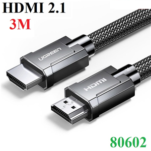 Dây, Cáp HDMI 2.1 Ugreen 80602 dài 3M độ phân giải 8K/60Hz