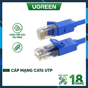 Dây mạng LAN Ethernet CAT6 1000Mbps UGREEN 11207- xanh Blue 15M