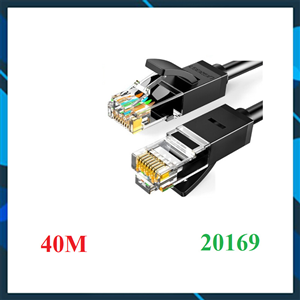 Dây mạng LAN Ethernet CAT6 1000Mbps UGREEN 20169 - màu Đen 40M bản dây tròn