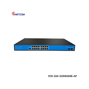 GNETCOM GW-S2916GMB-AP - Switch Quản Lý L2+ 16 Cổng PoE, Hiệu Suất Cao, Quản Trị Chuyên Nghiệp