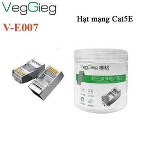 Đầu bấm, Hạt Mạng  RJ45 CAT5e FTP Veggieg V-E007 chính hãng