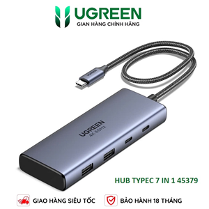 Hub chia nhiều công USB-C hỗ trọ dành cho macbook Ugreen 45379