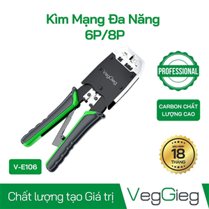 Kìm bấm mạng VegGieg V-E106 đa năng |Chính hãng cao cấp