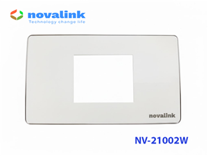 Mặt ổ cắm mạng Wallplate 2 cổng Novalink NV-21002W chính hãng