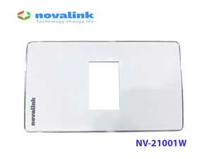 Mặt wallplate 1 cổng Novalink NV-21001W  lắp module mạng HDMI USB VGA