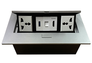 Ổ Cắm Âm Bàn STS-212S Sinoamigo - 5 Modules Đa Năng, Hợp Kim Nhôm Cao Cấp