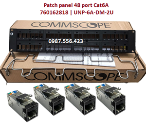 Thanh đấu nối, Patch panel 48 port cat6A Commscope 760162818 | UNP-6A-DM-2U