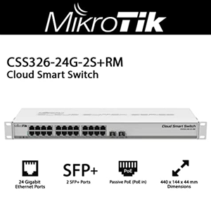 Switch chia mạng 24 cổng chính hãng Mikrotik CRS326-24G-2S+RM có bảo hành giá rẻ tại Hà Nội