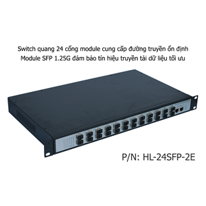Switch quang 24 Port SFP + 2 Port Uplink Gigabit HL-24SFP-2E