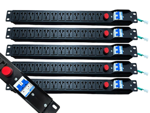 Thanh Nguồn PDU 12 Cổng Có Aptomat, Đèn Báo - 53cm, Chuẩn Rack 12U