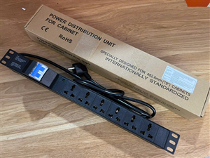 Thanh nguồn PDU 6 ổ cắm đa năng dây dài 1.5m CB16A Cao cấp