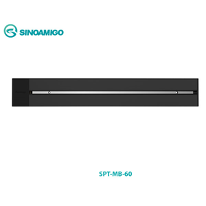 Thanh Ray Âm Bàn/Tường Sinoamigo SPT-MB-60 - Dài 60cm, Nhôm Màu Đen, Lắp Module Điện - Mạng