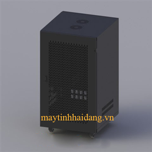 TỦ MẠNG HD-RACK 15U-D800 MÀU ĐEN - CÁNH CỬA LƯỚI