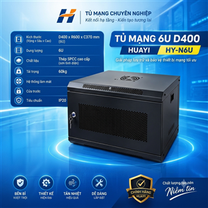 Tủ mạng, Tủ Rack 6U HUAYI model ; HY-N6U Cao Cấp Chính Hãng