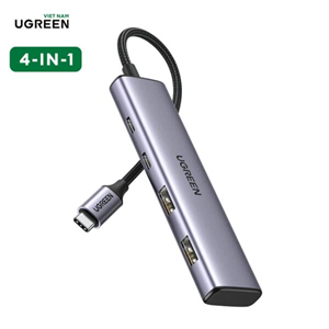 Ugreen 15395 - Hub Type-C 2 USB-A 3.0 & 2 USB-C chính hãng