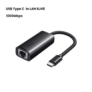 UGREEN 15637 - Bộ chuyển Type-C sang LAN Gigabit 1Gbps