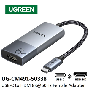 UGREEN 50338 Cáp chuyển đổi Type C sang HDMI 2.1 8K@60Hz cao cấp