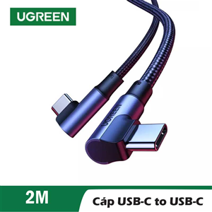 Ugreen 70698 Cáp USB-C góc UGREEN vỏ nhôm bện 2m chính hãng