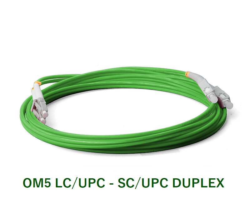 Dây Nhảy Quang Flyin OM5 LC/UPC-SC/UPC 50M Duplex - Hiệu Năng Cao, Độ Suy Hao Thấp