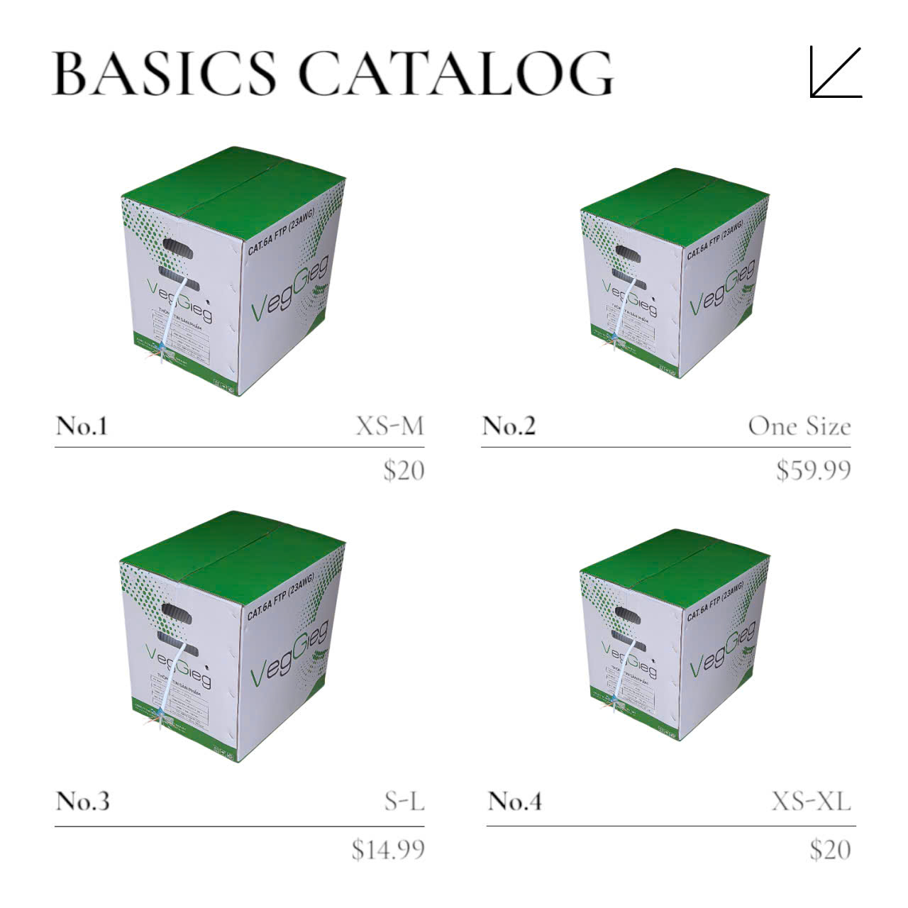 Dây mạng CAT.6A FTP 23AWG Veggieg - Đồng nguyên chất 99,9%, chống nhiễu, dài 305m